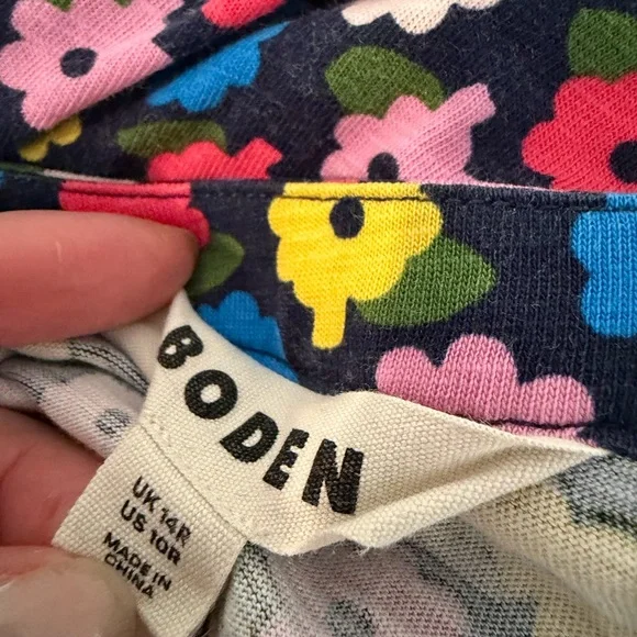BODEN Naomi Floral Long Sleeve A-line Floral Colorful V-neck Mii Dress Sz 10 - Picture 5 of 6